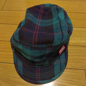 CHUMS　チャムス　ワークキャップ　チェック柄　フリーサイズ　コットン100％