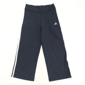 adidas アディダス スリーライン ストレッチ クロップドパンツ OT(XL) 黒 ブラック ジャ