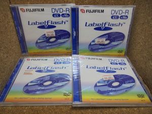 FUJIFILM　DVD-R 4.7GB　1-16x　Labelflash　4枚セット／(B)