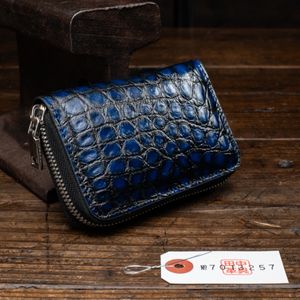 クロコダイル【一枚革】実物撮影 カードケース お札もok メンズ 名刺入れ 新品 未使用 送
