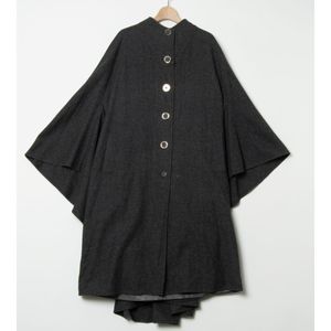 HANAE MORI PARIS ハナエモリ フレアスリーブロングコート レディース Mサイズ ウール100