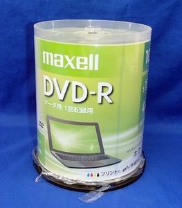 未使用 訳あり 開封品 全100枚 マクセル データ用 DVD-R 4.7GB DR47PWE.100SP スピンドル