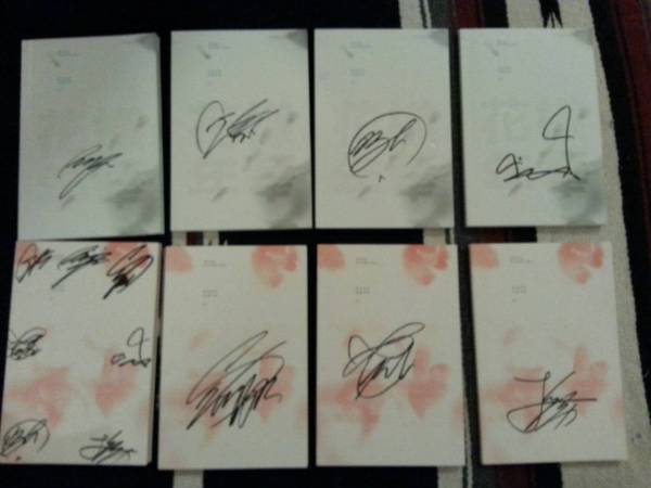 ７人　直筆サイン　防弾少年団 BTS バンタン 花様年華　８枚　