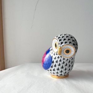 道］HEREND ヘレンド フクロウ 世界のふくろうコレクション 中国の
