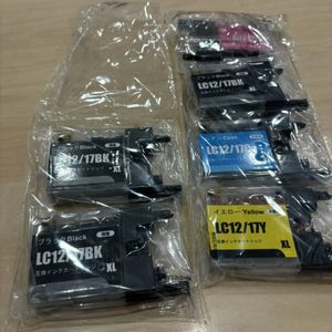 【O-2960】1円スタート LC12/17BK ブラック3個 シアン イエロー マゼンタ まとめ売り 互
