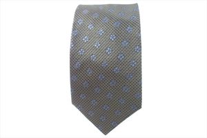 7018 【新品】 銀座田屋 GINZA TAYA 小花&格子柄 シルクネクタイ