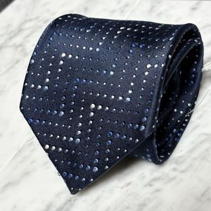 【美品】 999円～ Guy Laroche ネクタイ ネイビー ドット柄 (B10)