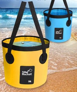 折りたたみ バケツ 20L 　6カラーから選べる　折り畳み 大容量 持ち運びに便利 アウトド