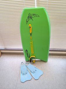 ZY180/307 ボディボード MANTA HURRICANE フィン セット グリーン マリンスポーツ ボディ