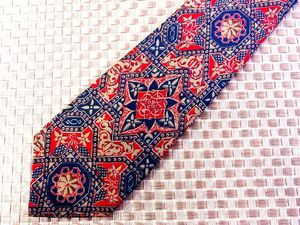 ♪29929C♪良品【花 デザイン 柄】デュポン【S.T.DUPONT】ネクタイ