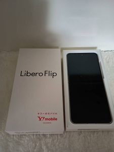 ジャンク Y!mobile A304ZT ZTE Libero Flip　ゴールド　★指紋認証負荷★