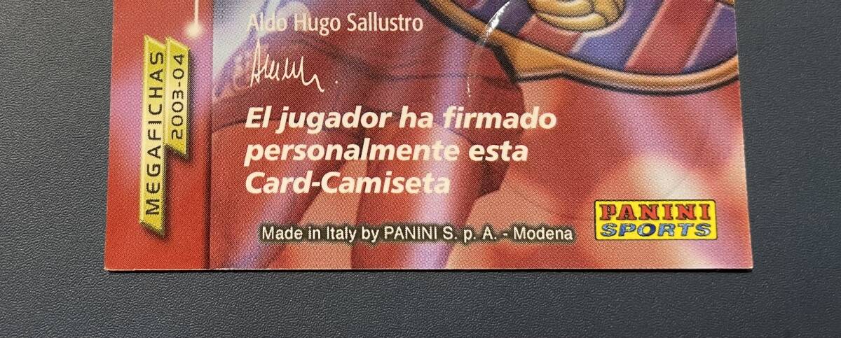 ロナウジーニョ 2003-04 Panini MEGAFICHAS Jersey Auto 25枚限定