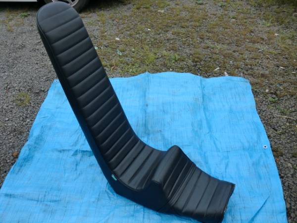 ゼファー400 FX外装用　大川三段シート 80cm ブラック FRPベース