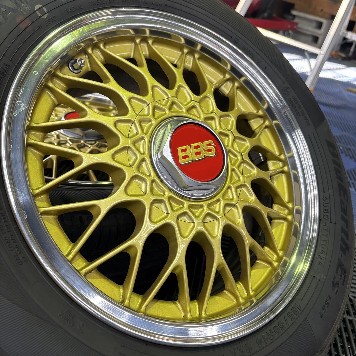 bbs rg 14インチ pcd100 4穴 BBS RG 14インチ 4本セット ゴールド メッシュ 軽量 旧車 シビック
