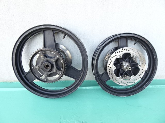 cbr400f 前後ホイール　純正 CBR400F2 CBR400F 2型 ホンダ純正 ホイール 前後セット ディスク付き