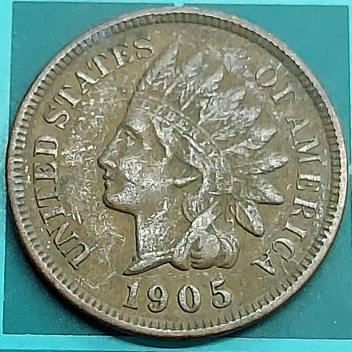 1905年 アメリカ 1セント硬貨 銅貨 インディアンヘッド 古銭 自由の