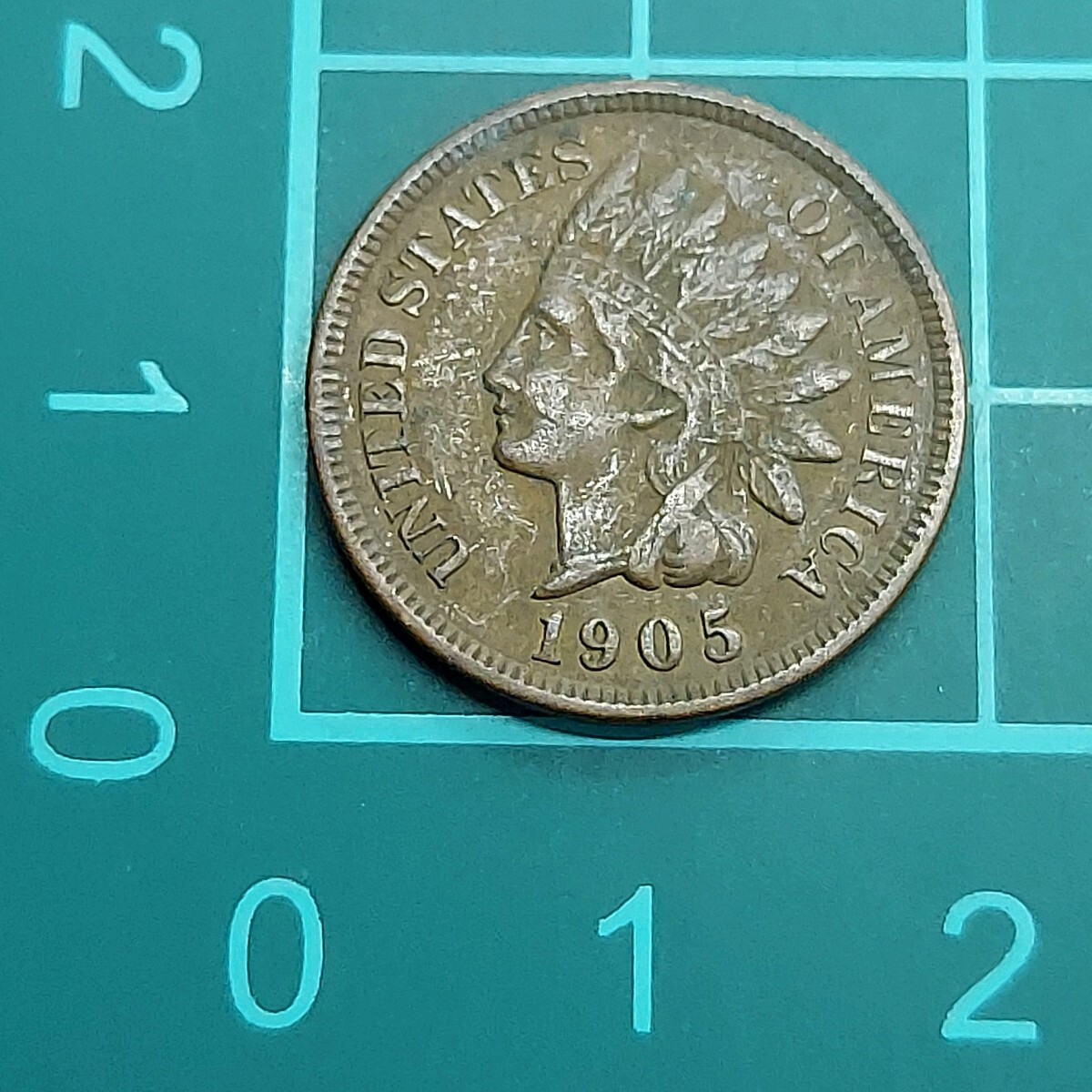 1905年 アメリカ 1セント硬貨 銅貨 インディアンヘッド 古銭 自由の
