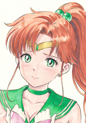 手描きイラスト／美少女戦士セーラームーン／セーラージュピター／木野