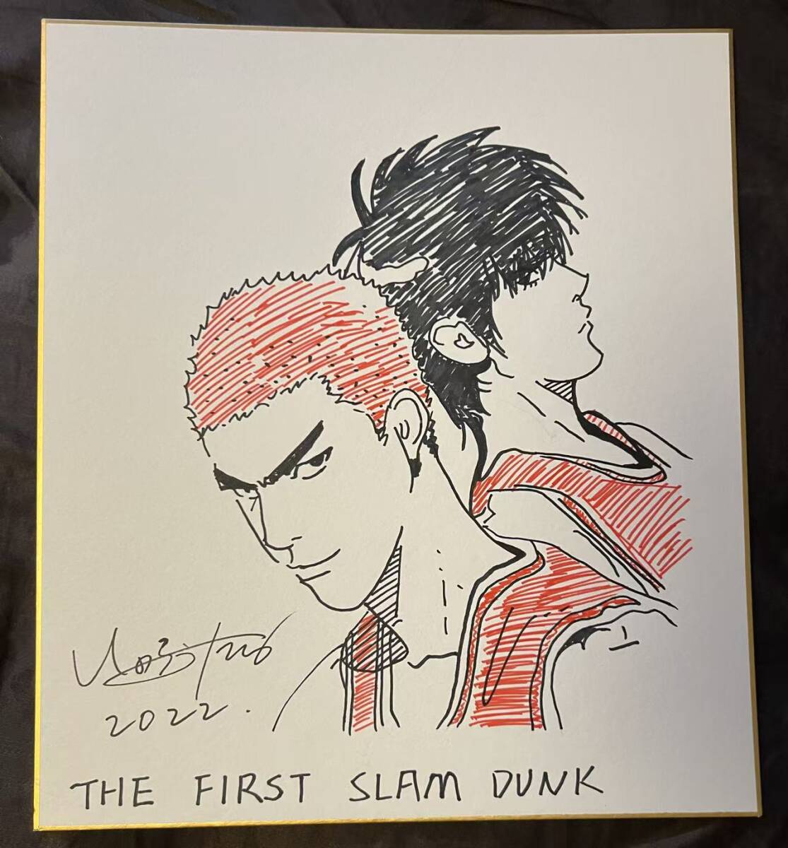 スラムダンク SLAM DUNK 井上雄彦 流川楓 桜木花道 サイン色紙 サイン