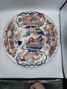 伊万里　有田焼　秀峰作　美術品　骨董品　直径約36cm Yahoo!オークション - 「伊万里+秀峰」日本の陶磁 (陶芸) の落札相場
