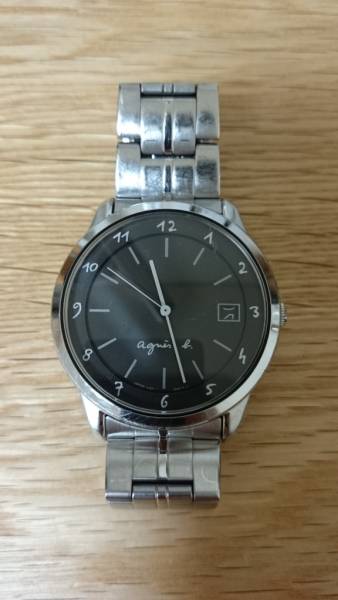 agnes b アニエスベー　アニエス　時計　メンズ　美品　黒