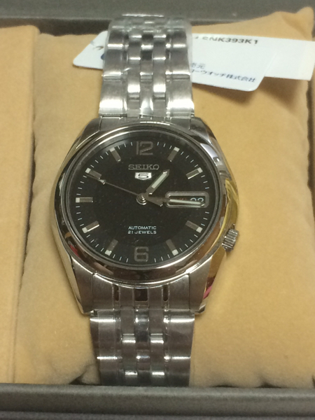 1円～新品・未使用 SEIKO セイコー SNK393K自動巻 海外モデル