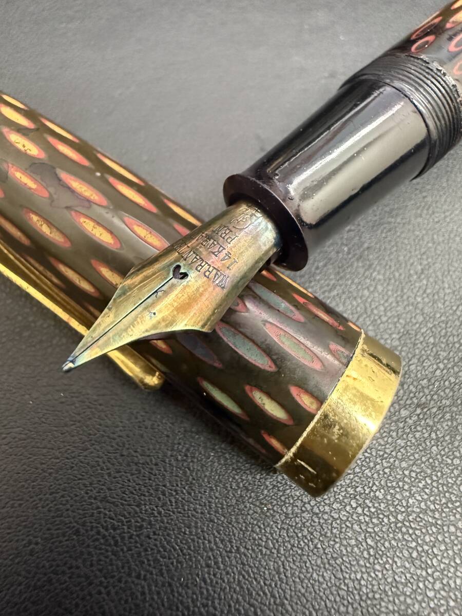4183 WARRANTED ワランテッド ペン先 14K 鎌倉彫 万年筆 ◇筆記未確認