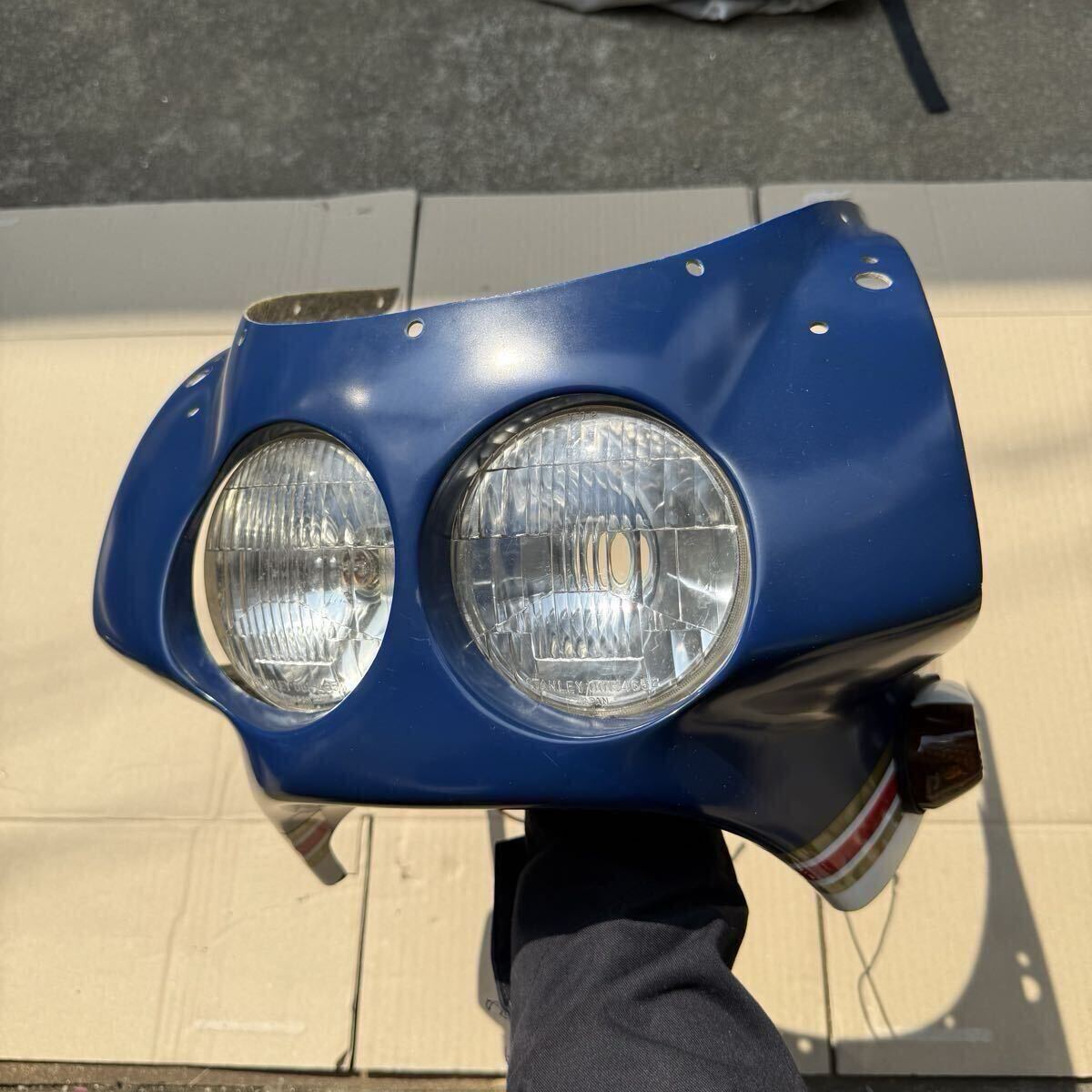 HONDA NSR50/80 丸目2灯アッパーカウル 専用ステー・ヘッドライト付き