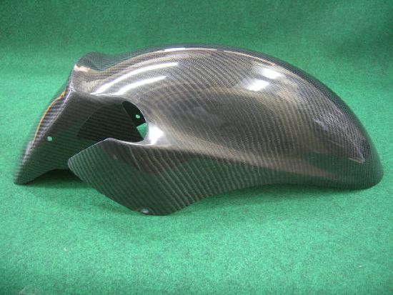 D型 ZZR1100用フロントフェンダー(綾織りカーボンも追加） ZZR1100