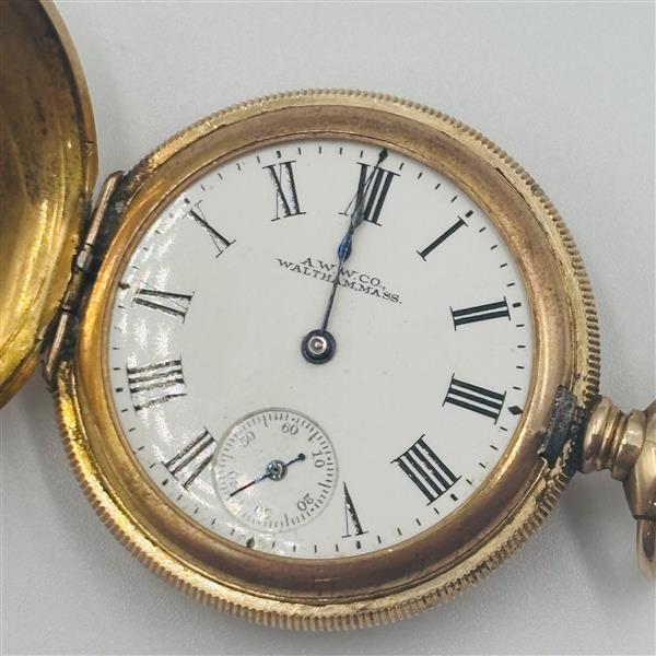 WALTHAM MASS AWW.CO 懐中時計 不動 ジャンク ※風防なし 現状品