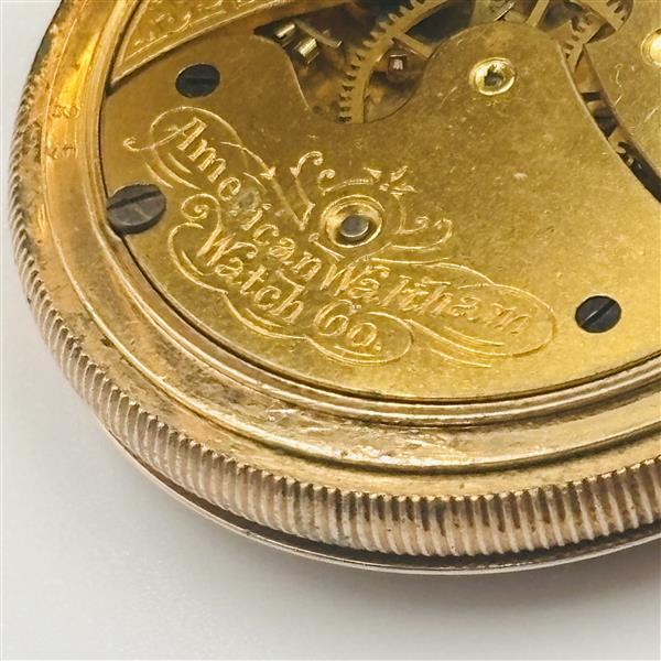 WALTHAM MASS AWW.CO 懐中時計 不動 ジャンク ※風防なし 現状品