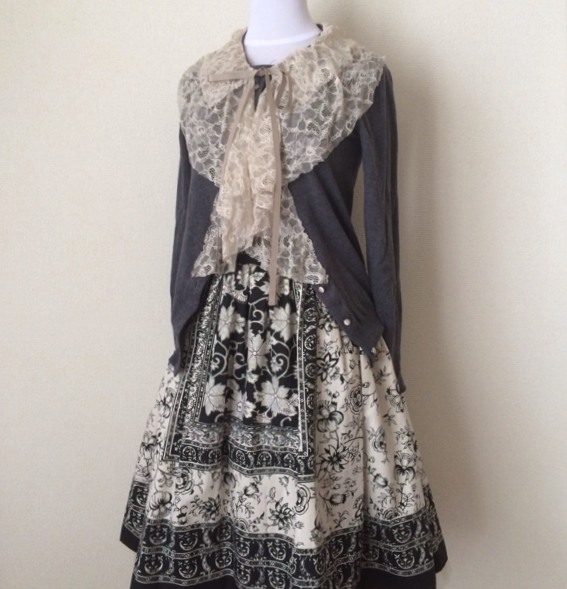 ロイスクレヨン モノトーン パネル スカート ワンピース 新品