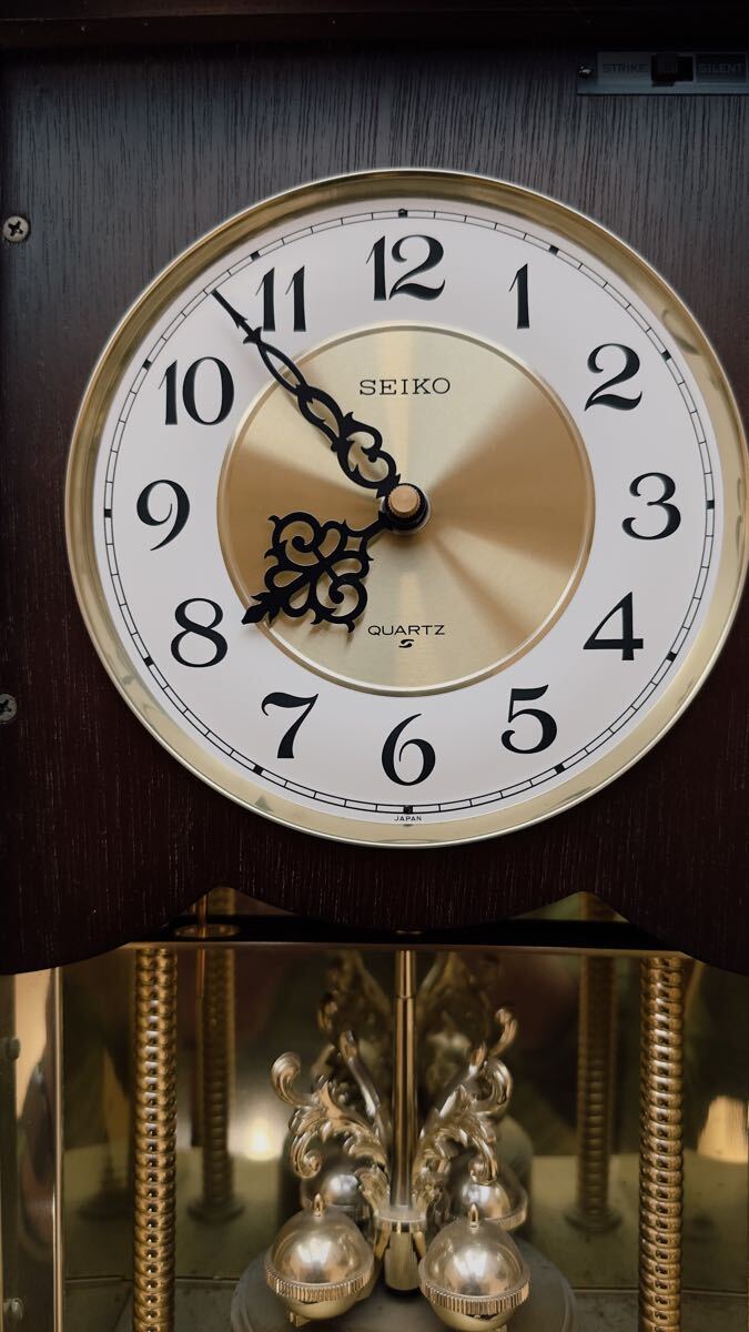 SEIKO セイコー 柱時計 壁掛け時計 アナログ 振り子時計 レトロ 昭和