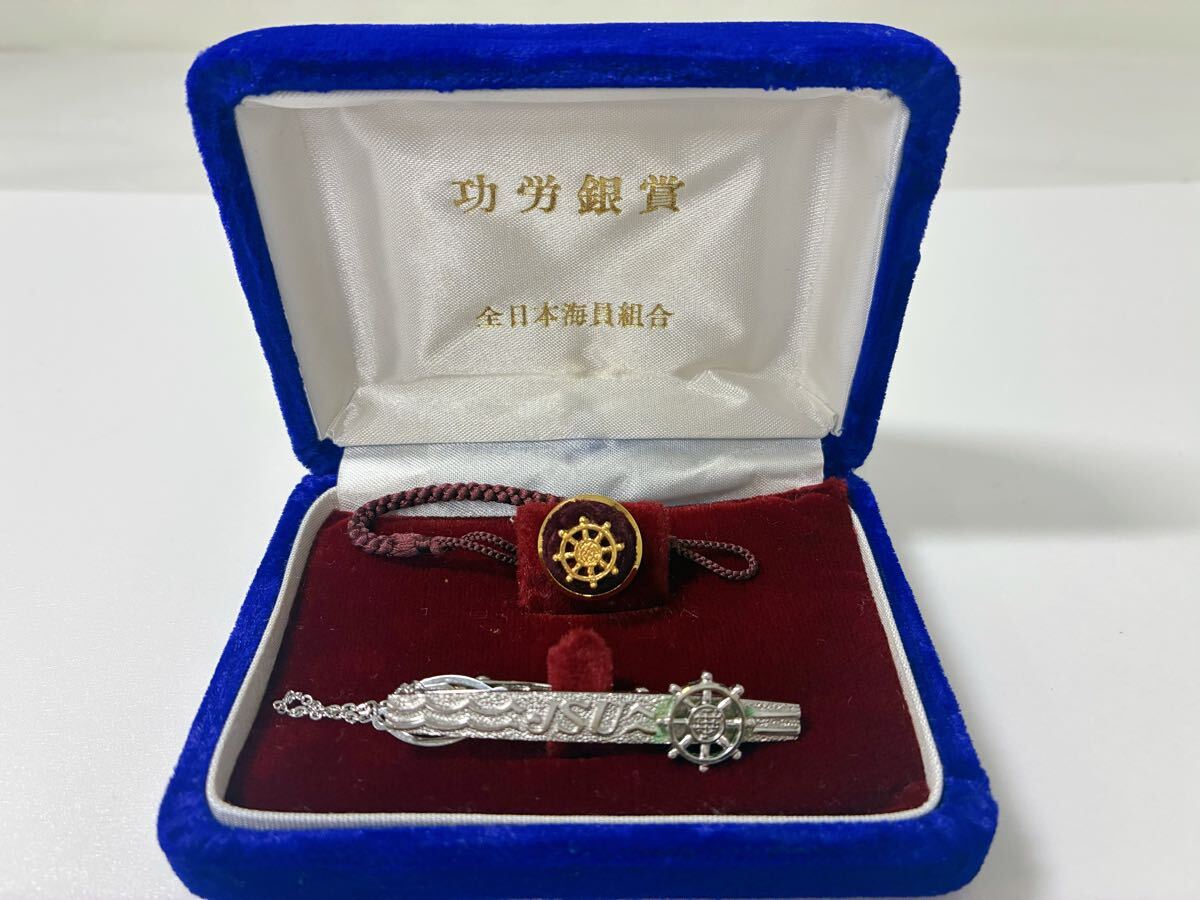 515-5】全日本海員組合 功労銀賞 SILVER GP10MIC 刻印 ネクタイピン