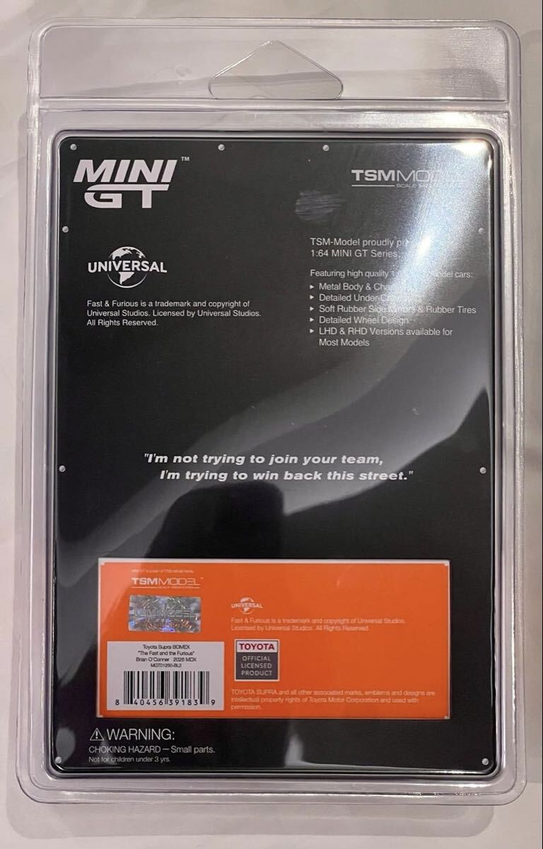 Mini GT minigt ミニGT TSM 1/64 MDX 2026 限定 fast and furious F&F