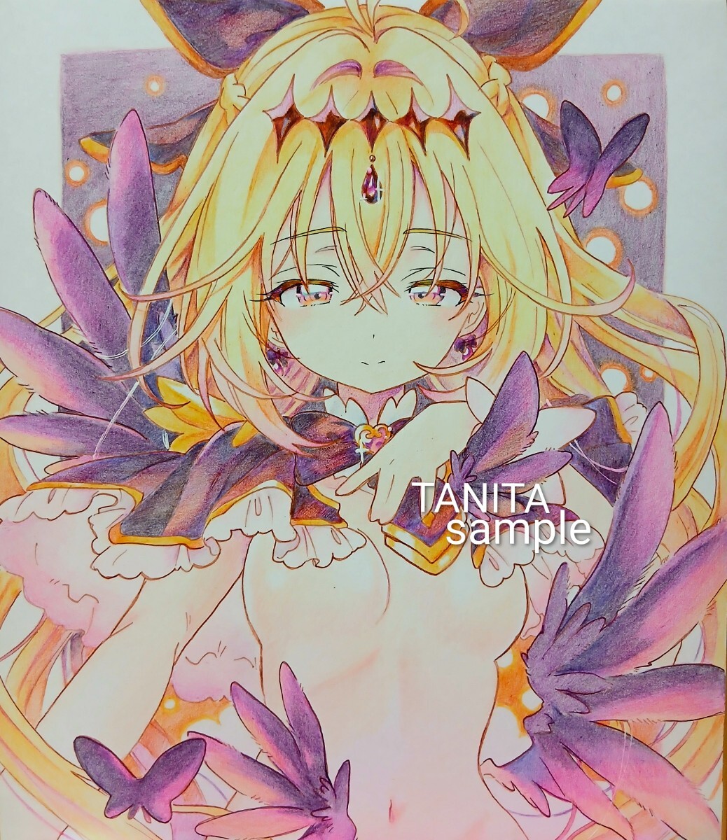 キュアアルカナ 名探偵プリキュア 手描きイラスト(手描きイラスト