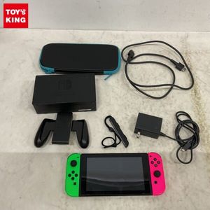 1円～ 動作確認/初期化済 箱無 Nintendo Switch HAC-001(-01) ネオン