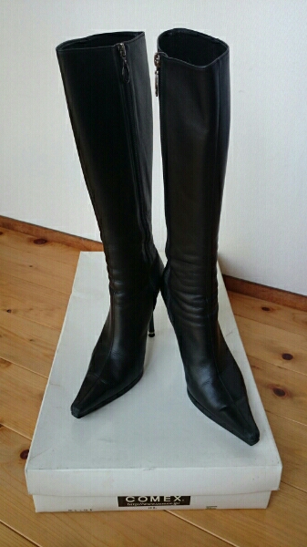 COMEX コメックス ロングブーツ 24.5㎝ ブラック ピンヒール