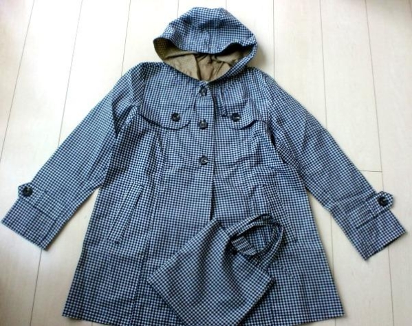 used◎チェック柄レインコート◎