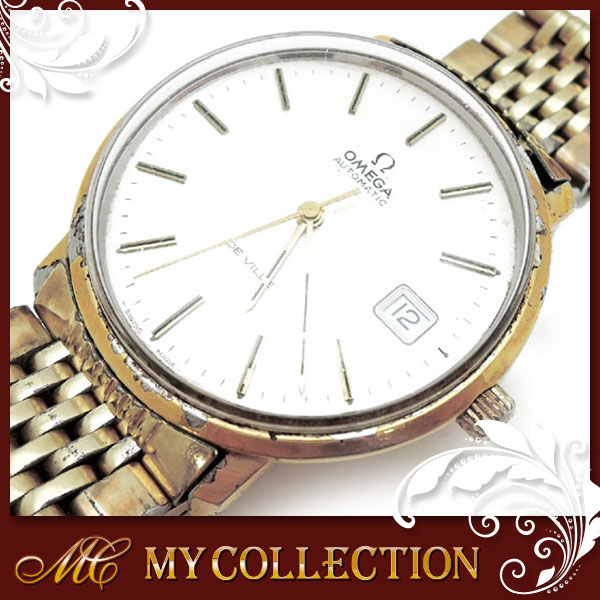 【1円～】オメガデビル メンズ腕時計 手巻き 3針 デイト