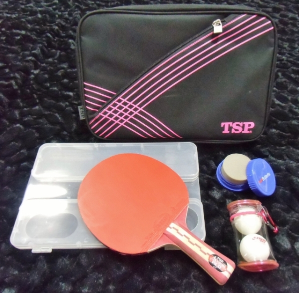 【美品★TSP★MIZUNO】卓球ラケットセット★ケース・ボール2個付