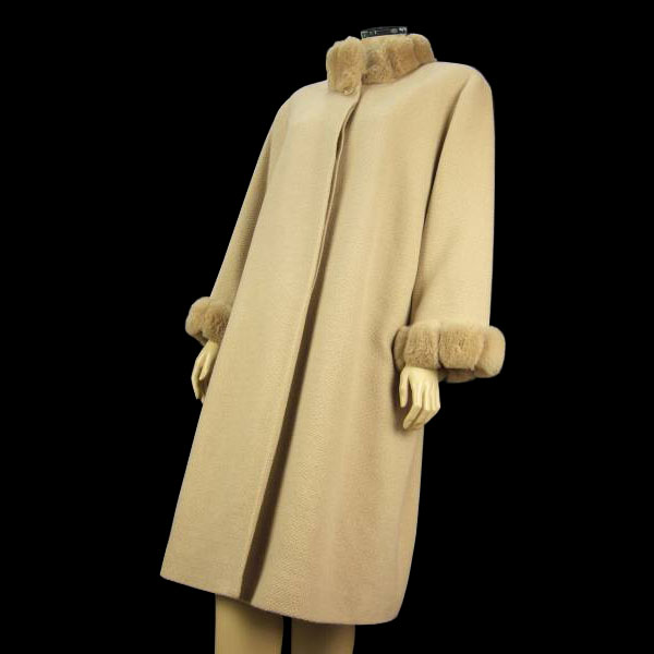 美品*レリアン★豪華フォックス*アンゴラ&シルク混*優雅なコート