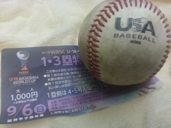 【U18野球ワールドカップ2015】　日本VS米国決勝投げ入れ球！！_1