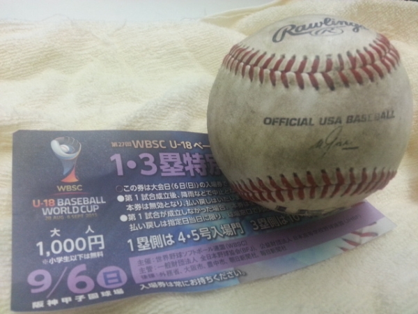 【U18野球ワールドカップ2015】　日本VS米国決勝投げ入れ球！！_2