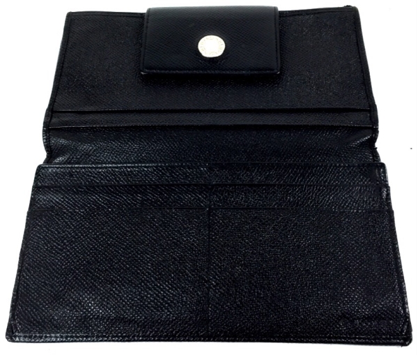 送料360円☆ブルガリ 二つ折り長財布 ブラック187C17