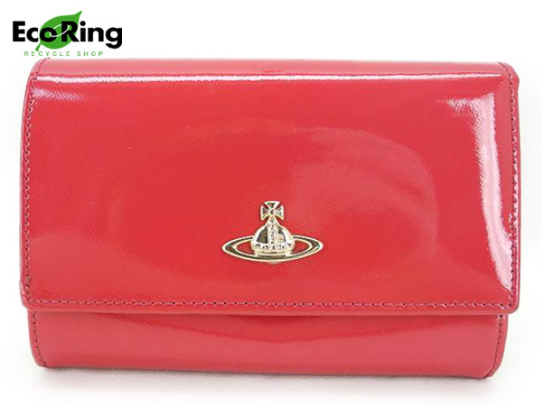 1円 美品 ヴィヴィアンウエストウッド オーブ 財布 ピンク AD386