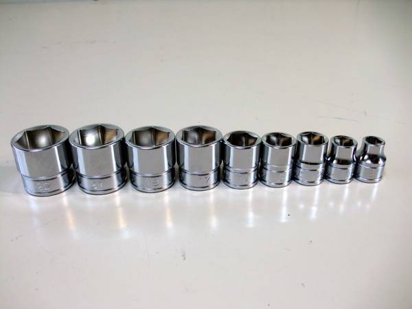 『10円オークション』KTC ショートソケット ８～２２mm ９点組