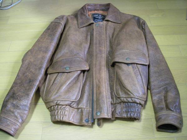 ★FLIGHT JACKET USA 革ジャン 羊皮 Mサイズ (中古品)