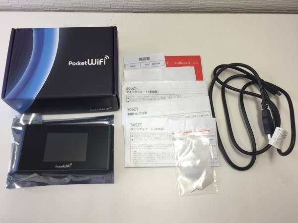 ●Y!mobile ワイモバイル Pocket WiFi 305ZT ラピスブラック