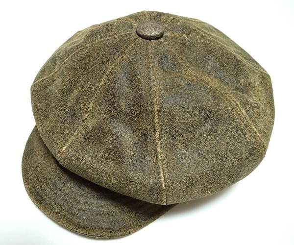 ニューヨークハットAntique Spitfireレザーキャスケット茶 M新品
